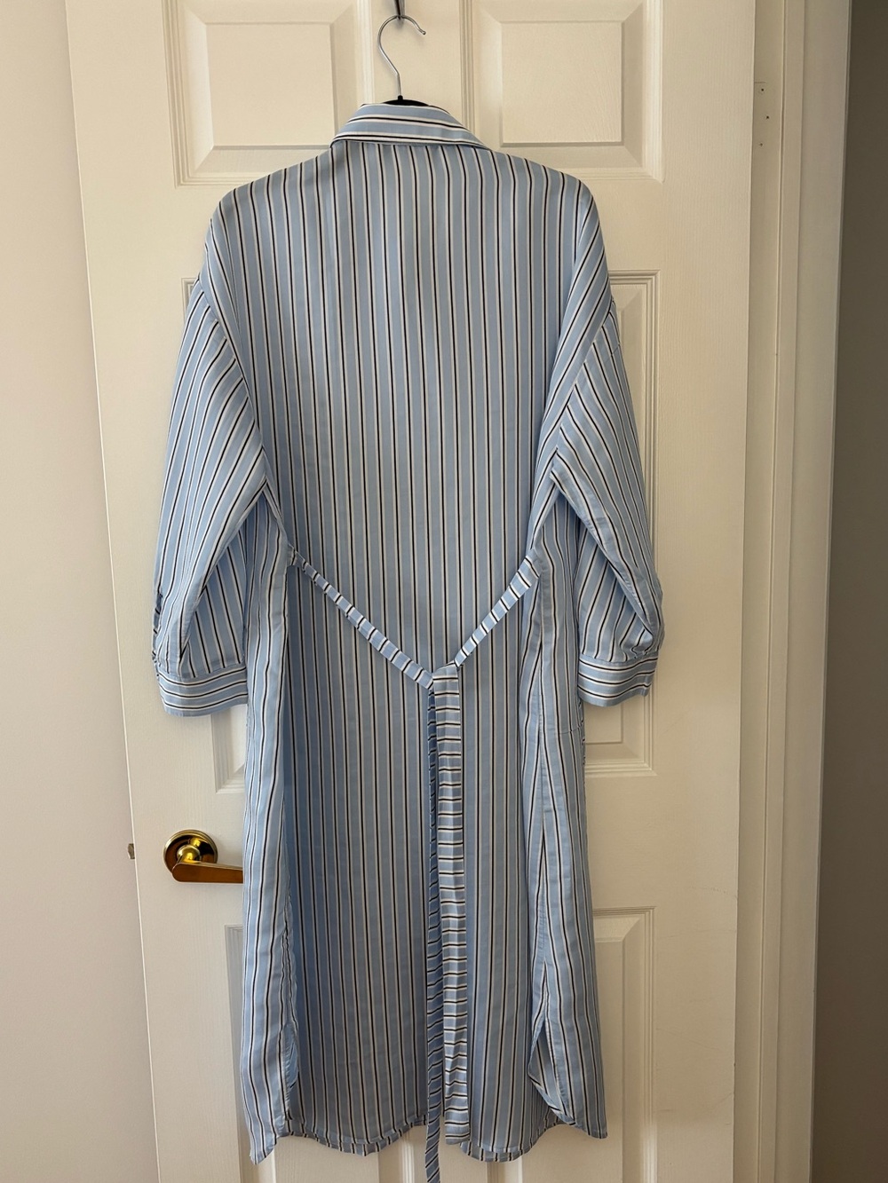 Zara Blue and White Striped Shirt Dress - Picture 2 of 3